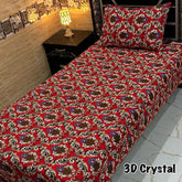 4 Pieces Crystal Cotton Single Pair Bedsheet  SB 534
